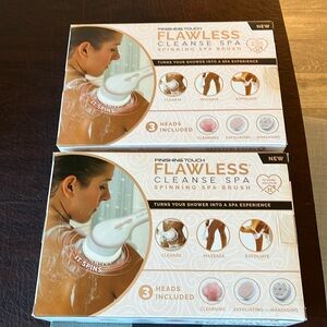 2 NEW, NEVER OPENED Finishing Touch Flawless Cleanse Spinning Spa Brush